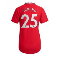 Manchester United Jadon Sancho #25 Fußballbekleidung Heimtrikot Damen 2022-23 Kurzarm